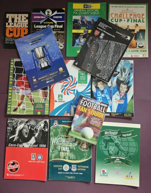 12x CUP FINAL PROGRAMMES League/ Charity Shield/ Challenge/ Coca-Cola  1977-2013