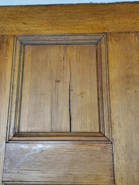 Huge Victorian  Oak Paneled Pocket Door 48 X 110 8