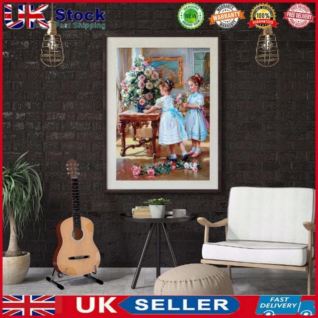 Two Sisters Oil Paint By Numbers Kit DIY Acrylic Painting on Canvas Frameless
