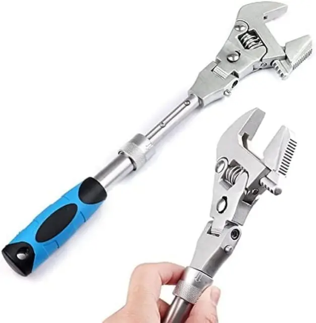 YWHWLX 10 Inch Adjustable Wrench 5 In 1 Torque Wrench Ratchet Wrench 180 Degr...