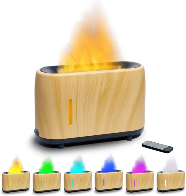 Flame Diffuser Humidifier 7 Flame Colors,Essential Oil Aroma Therapy Diffuser wi
