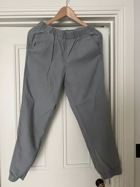 J. Crew Linen Blend Jogger Pants Pull On Grey Women’s 4 Pockets. Size 27