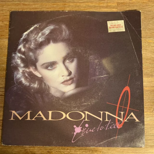 Madonna Live To Tell Australia pressing 12'' single vinyl Lp 1986 rare pop