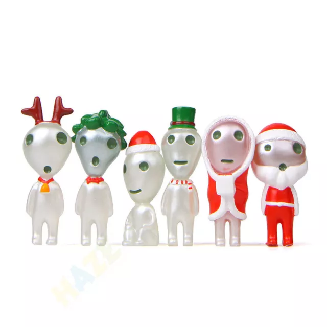 6pcs Ghibli Princess Mononoke Forest Spirit Elf Christmas Ver Figur Spielzeug