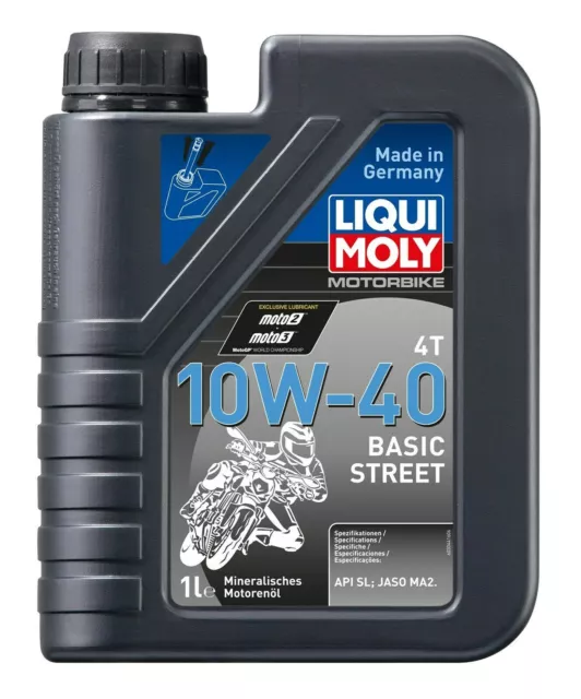 LIQUI MOLY Moto 4T 10W-40 Basique Street L'Huile De Moteur 1Liter
