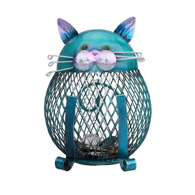Cat Coin Money Bank - Metal Coin Box Handicraft