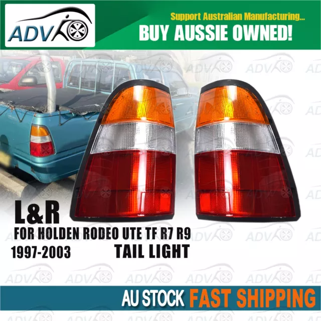 2x Tail Lights Brake Lamp Amber For 1997-03 Holden Rodeo Ute TF R7 R9 Clear L+R