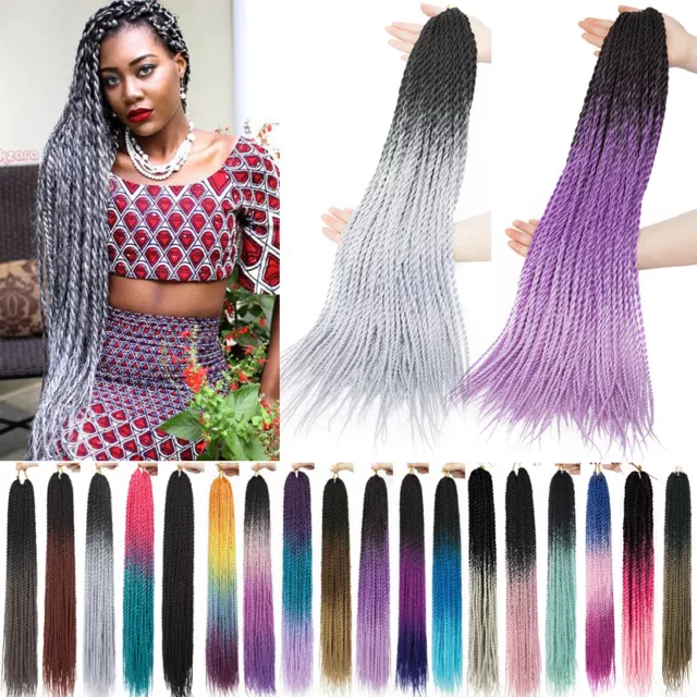 Ombre Crochet Hair Senegalese Twist 8 Packs Braids 22 Inch (Pack of 8)  1B/30/27