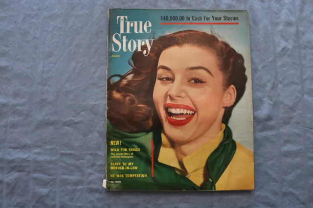 1952 March True Story Magazine - Art By Ozzie Sweet Cover - Sp 1197P