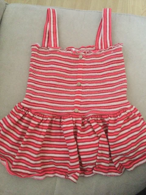 Girls bnwot Next pink striped sun top age 7 years 