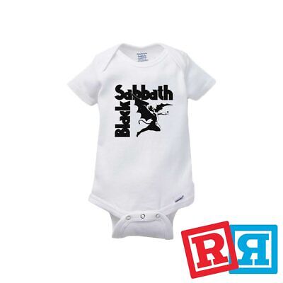 Black Sabbath Gerber Baby Onesie® Cotton Unisex White Short Sleeve Bodysuit