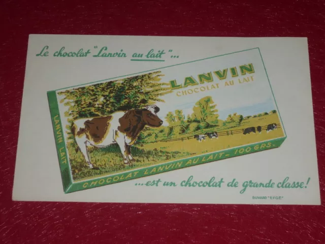 [ART & PUBLICITE, COLLECTIONS] BUVARD ANCIEN / LANVIN Chocolat au Lait