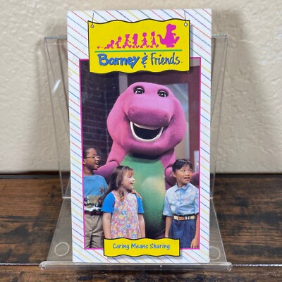 BARNEY & FRIENDS Caring Means Sharing VHS Tape 1992 Rare Tested Barney