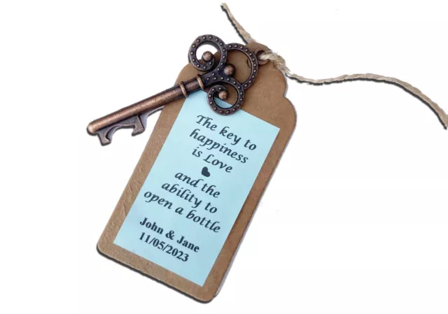 Personalised Key Bottle Opener Wedding Favour vintage weddings guests favour 2