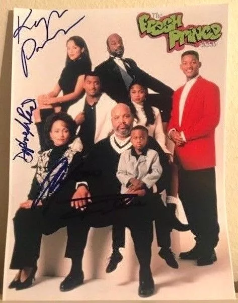 The Fresh Prince Of Bel-Air Cast Signed 8X10 Photo Page Parsons, Ribeiro, Reid