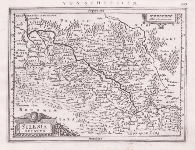 Silesia Schlesien Slask Polska Poland Polen map Karte Mercator 1651