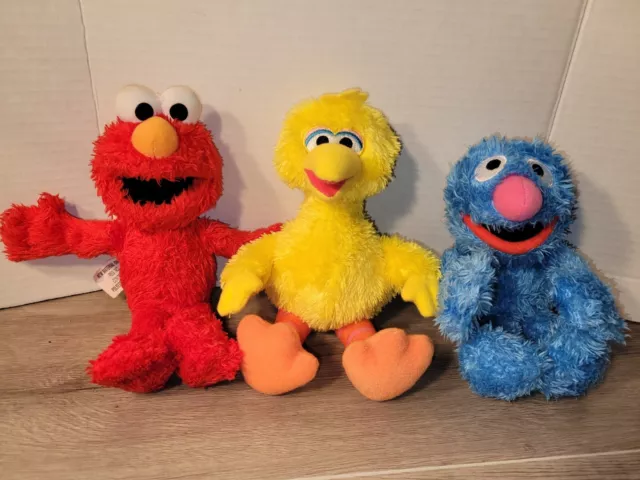 Sesame Street Big Bird, Grover & Elmo Lot 10" Plush Stuffed Toy 2013