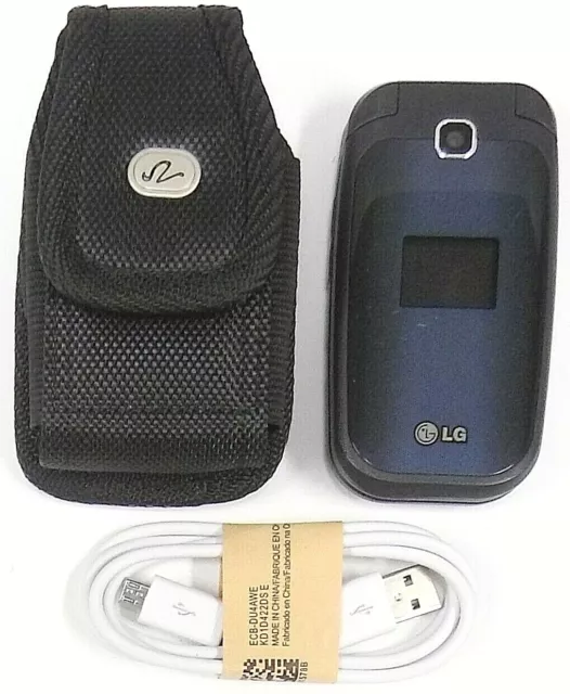 LG True B450 - Blue and Black ( T-Mobile / Unlocked ) Rare Flip Phone - Bundled