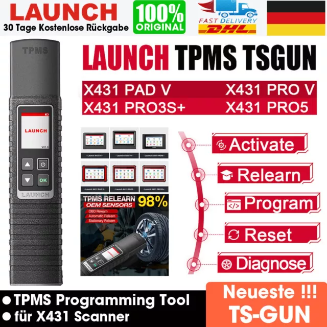 2024 LAUNCH X431 TSGUN PROFI TPMS RDKS Programmiergerät Anlernsystem Werkzeug DE