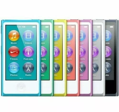 Apple iPod Nano 7th 8th Generation 16GB Gold Blue Silver Gray Black Purple Pink