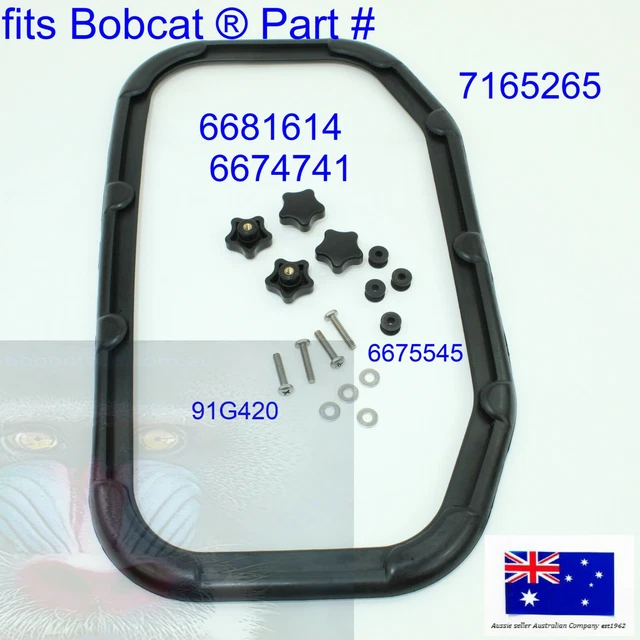 fits Bobcat Roof Top Cab Window Seal Rubber Knob Kit 883 963 A220 A300 S100 S130