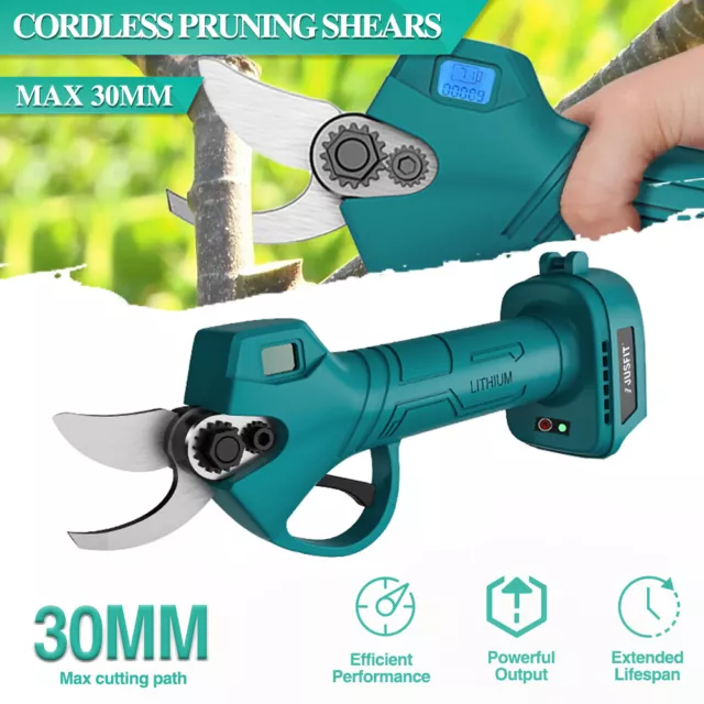 Cordless Electric Pruning Shears Secateur Cutting Tool For Makita 18V Battery