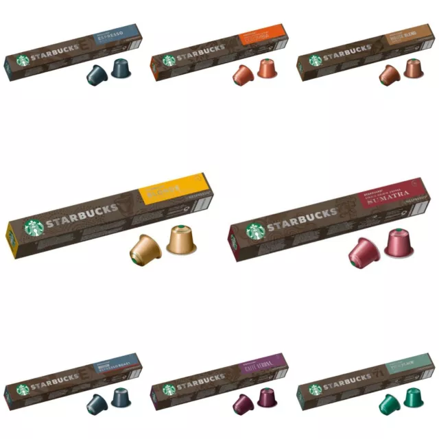 NEW Original Nespresso Starbucks Coffee 10 Capsules/Pods-BUY 3 GET FREE DELIVERY