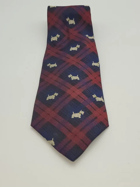 Polo Ralph Lauren Plaid Scottie Dog Silk Tie Polo Ralph Lauren Plaid Scottie Dog Silk Tie