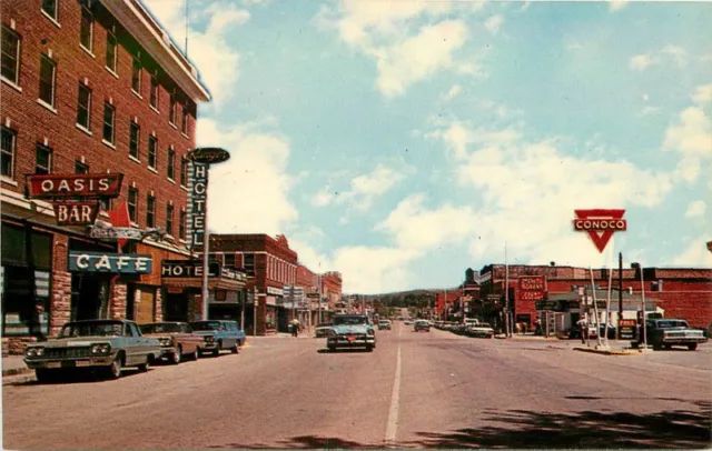 Autos Lusk Wyoming 1960s Cafe Hotel Conoco Street Scene DG Enterprises 7660