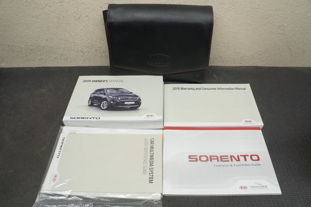 2019 Kia Sorento Owners Manual With Leather Case And Literature Free Shipping