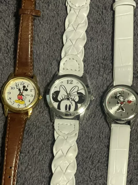 Lot Of 3 Disney Women’s Watches-New Batteries