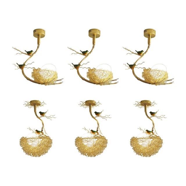 Birds Chandelier Ceiling Light Decor Rustic Elegant Pendant Led Pendant Light