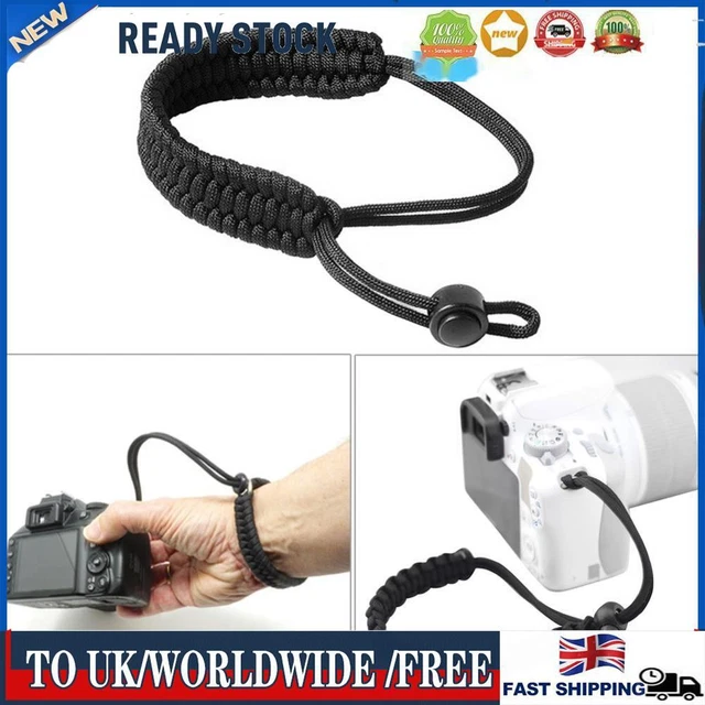 Nylon Camera Paracord Practical Ropes Men Women Camping Gear (Black)