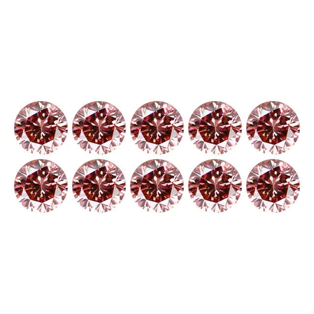 0.14Ct 10Pcs Lot Rond 1.50 mm Australien Non Traité - Diamant Rose Violet...