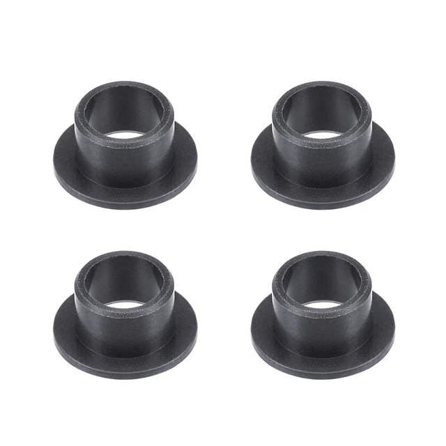 Flangiato Manica Cuscinetti 8mm Alesaggio 10mm DE 7mm Lunghezza Nero 4pz