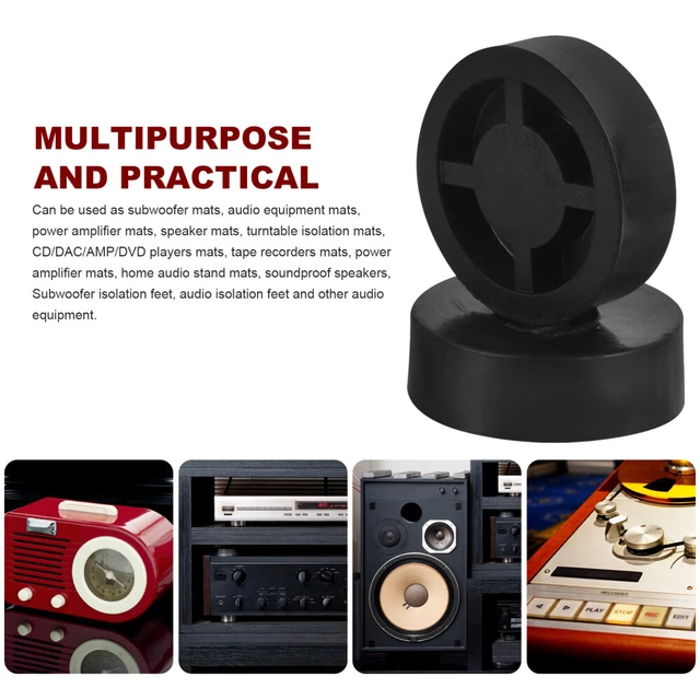 4-Pack HiFi Speaker/Subwoofer Isolation Feet - Turntable AMP Floor Protector Spikes