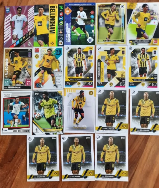 18 Jude Bellingham Sammlung LOT topps BVB Borussia Dortmund Donruss Panini Real