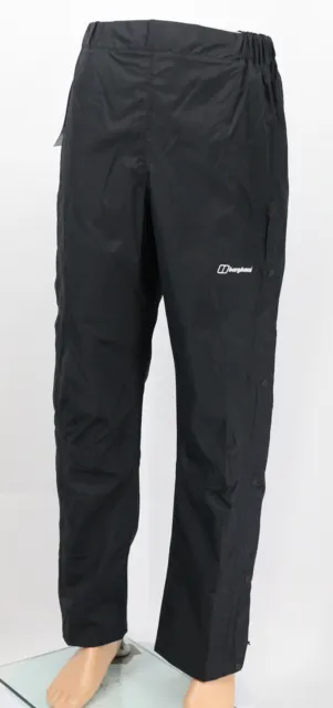 Berghaus Deluge 2.0 Overtrousers Womens Pants Uk 12 Usa M Black Rrp £70 Hh