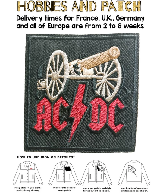 Toppa Ricamata Termoadesiva E Da Cucire We Will Rock You - 7,5 X 5,5 Cm - Per Jeans, Giacca, Zaino