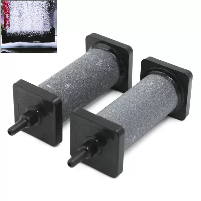 1.18" x 2.56" Air Stone Bubble Aerator Pump for Aquarium Fish Tank 2pcs