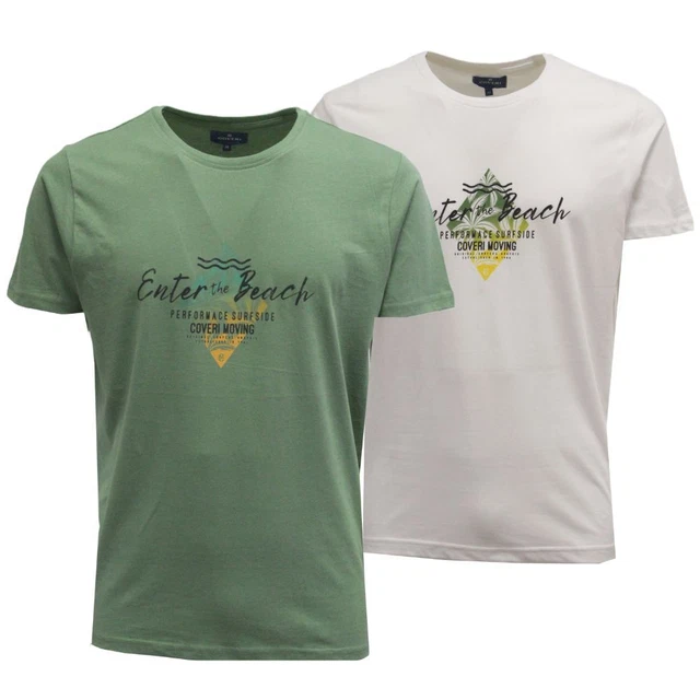 t-shirt uomo manica corta Coveri Moving Girocollo 100% cotone Leggera 35606