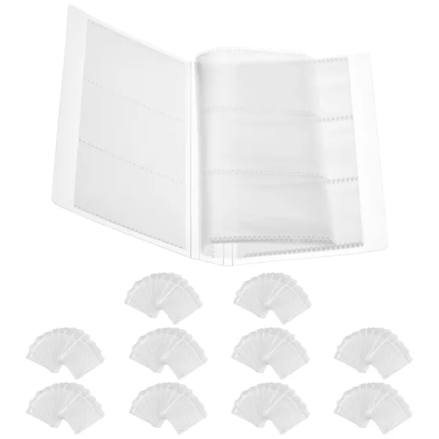 84 Pockets Transparent Jewelry Storage Album with 100 Zipper Bags