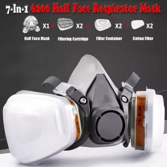 Spray Paint Respirator Half-mask Reusable Half Face Respirator, Removable Filter