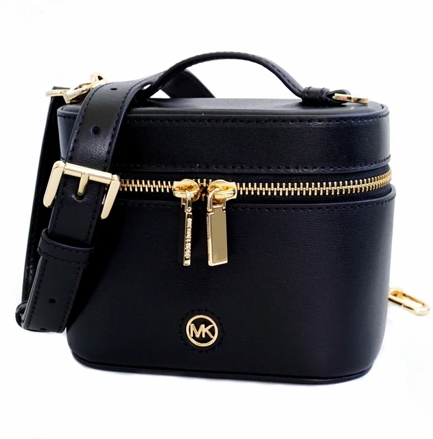 Michael Kors Shoulder Bag Mk Charm Sm Th Trunk cross Body Leather Black New