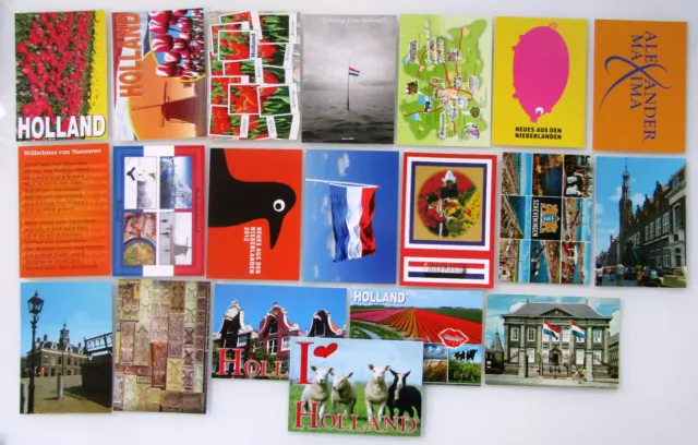 Motiv-/Topographie-Karten Lot HOLLAND Niederlande 20 x Postkarte ungelaufen
