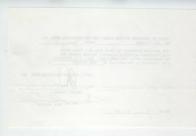 1987 Ben Vereen Contract Signed Legendary African American Actor Dancer Coa 2