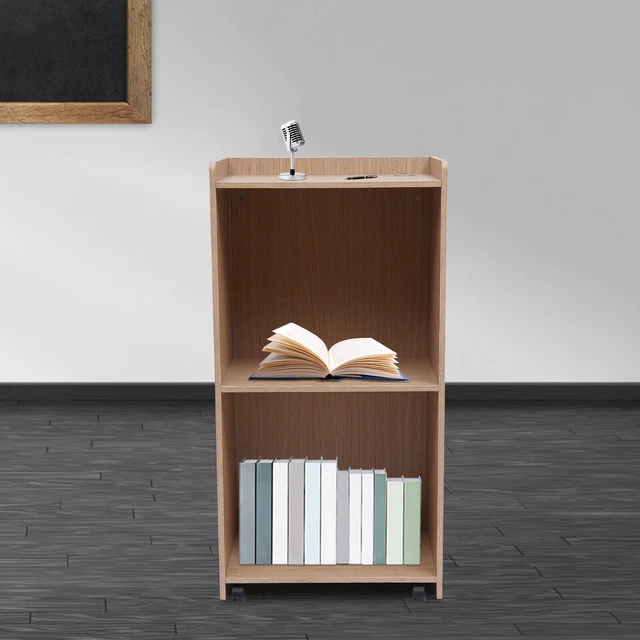 New Portable Rolling Podium Mobile Standing Laptop Desk Presentation Lectern