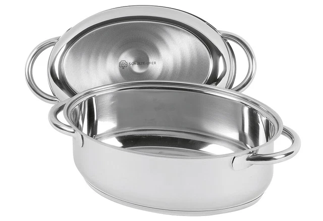 SCHULTE-UFER Multibräter oval 4,5 l Ø30cm Edelstahl  Edelstahl 158015 3