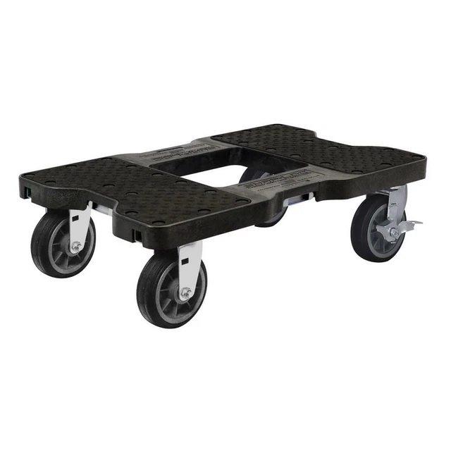 SNAP-LOC E Track Dolly Mover Transport 1,500 lbs All Terrain Professional Black