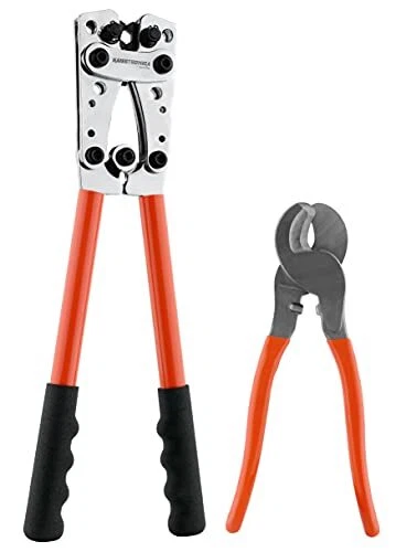 Battery Cable Lug Crimping Tools with Wire Cutter-Wire Crimping
